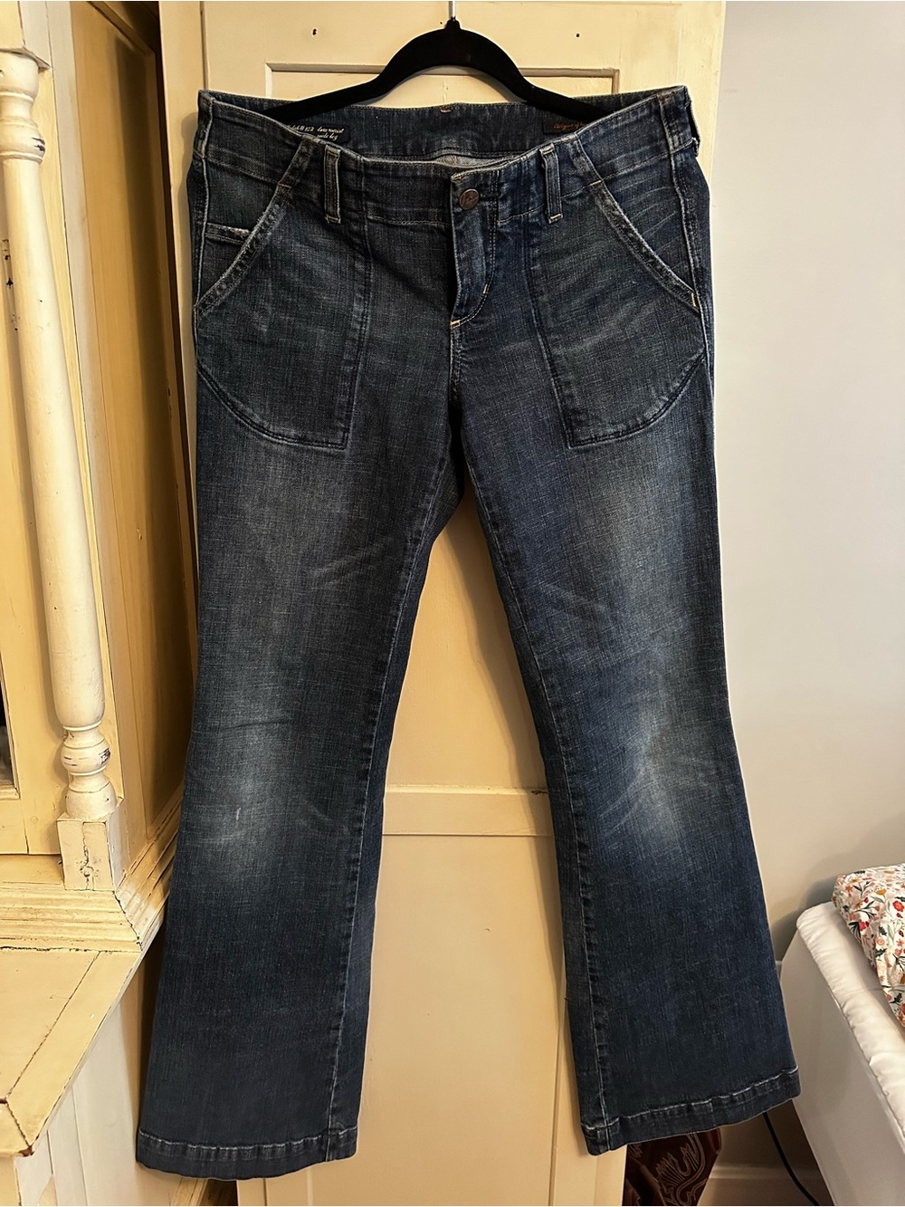 Citizens Of Humanity Dark Blue Wide-Leg Jeans